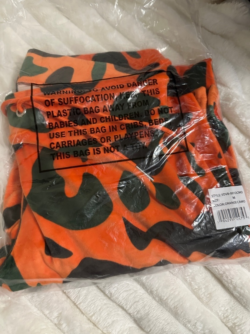Von Dutch Orange & Green Camo Velour Boot-Cut PANTS ONLY - Picture 4 of 4